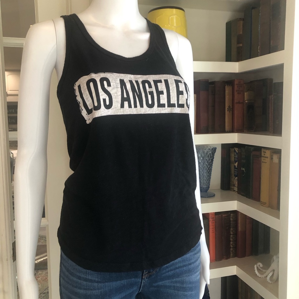 Black “Los Angeles” Burnout Tank Top